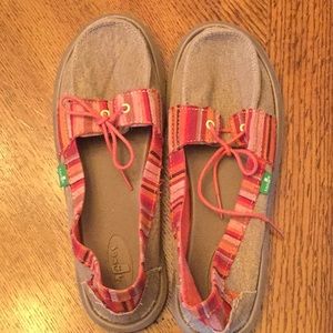 Sanuk Natural & Coral Abigail Slip-on Shoe